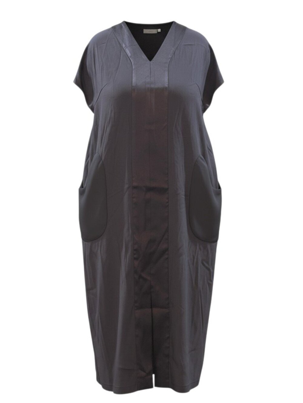 Midi Dress with Satin Insert